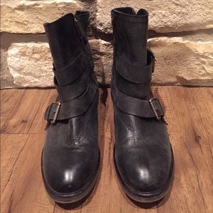 Treasure & Bond Black Booties with Buckle